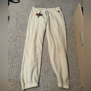 Cream aviator nation sweatpants